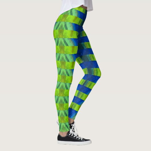Mooie Abstracte Peacock Alien Leggings (Rechts)