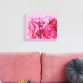 Mooie abstracte  roze rozen bloemen canvas afdruk (Insitu (Woonkamer))