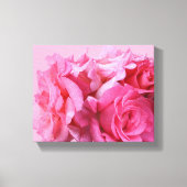 Mooie abstracte  roze rozen bloemen canvas afdruk (Voorkant)