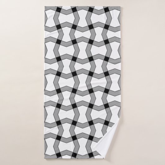 Mooie abstracte sierachtergrond, zwart, g badhanddoek (Badhanddoek)