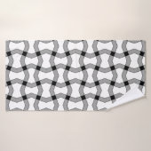 Mooie abstracte sierachtergrond, zwart, g badhanddoek (Badhanddoek)