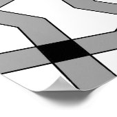Mooie abstracte sierachtergrond, zwart, g poster (Hoek)