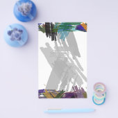 Mooie Abstracte verfborstelkleuren Flyer (Enkel)