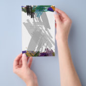 Mooie Abstracte verfborstelkleuren Flyer (Hand)