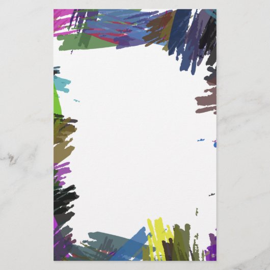 Mooie Abstracte verfborstelkleuren Flyer (Achterkant)