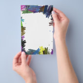 Mooie Abstracte verfborstelkleuren Flyer (Hand)