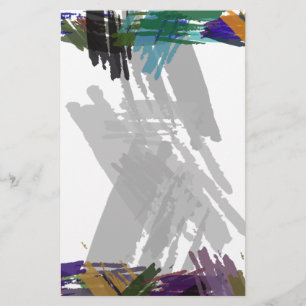 Mooie Abstracte Verfkwast Kleuren Flyer