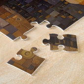 Mooie Abstracte vogeltjes bij Sunrise Decorative Legpuzzel (Zijkant)