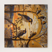 Mooie Abstracte vogeltjes bij Sunrise Decorative Legpuzzel (Horizontaal)