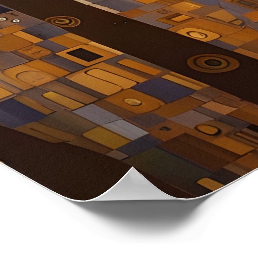 Mooie Abstracte vogeltjes bij Sunrise Decorative Poster (Hoek)