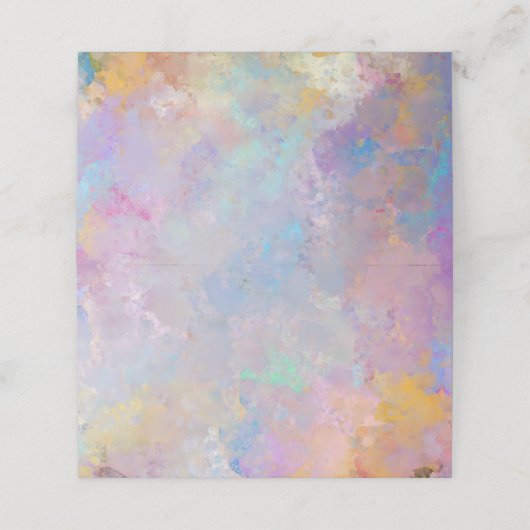 Mooie Abstracte Waterverf van Splatter Klantenkaartje (Buitenkant ongevouwen)