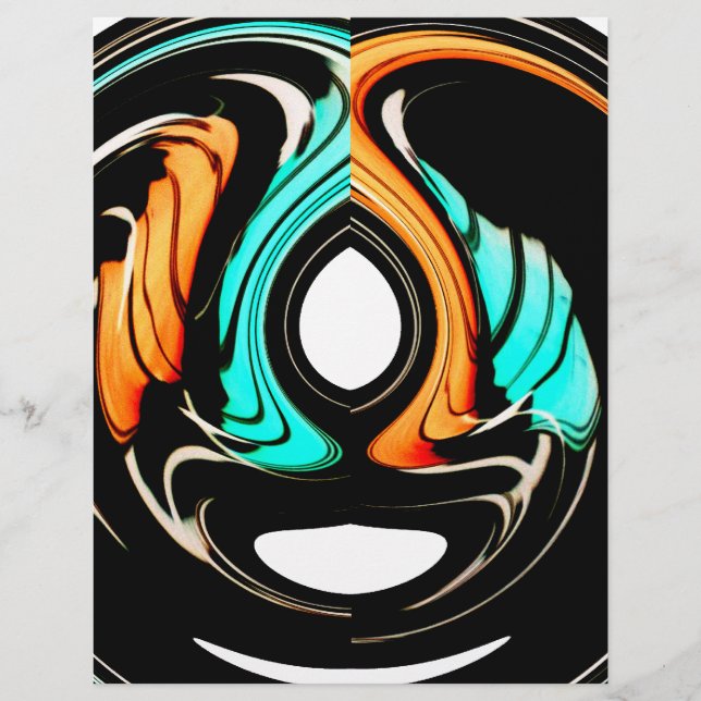 Mooie Abstracte wervelingen Art Print (Voorkant)