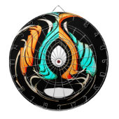 Mooie Abstracte wervelingen Art Print Dartbord (Voorkant)