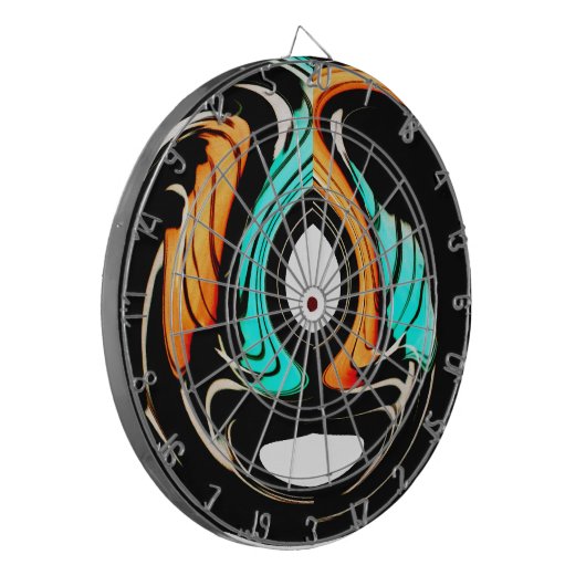Mooie Abstracte wervelingen Art Print Dartbord (Voorkant Links)