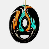 Mooie Abstracte wervelingen Art Print Keramisch Ornament (Rechts)