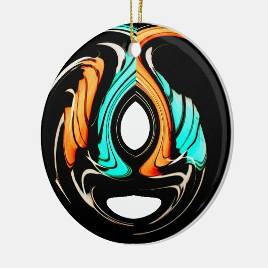 Mooie Abstracte wervelingen Art Print Keramisch Ornament (Links)