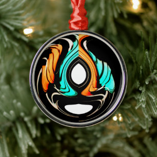 Mooie Abstracte wervelingen Art Print Metalen Ornament