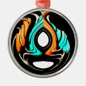 Mooie Abstracte wervelingen Art Print Metalen Ornament (Voorkant)