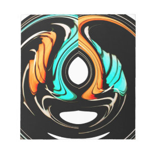 Mooie Abstracte wervelingen Art Print Notitieblok