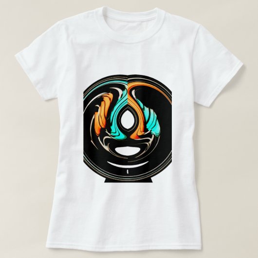 Mooie Abstracte wervelingen Art Print T-shirt (Design voorkant)