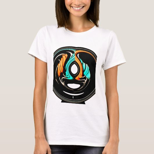 Mooie Abstracte wervelingen Art Print T-shirt (Voorkant)