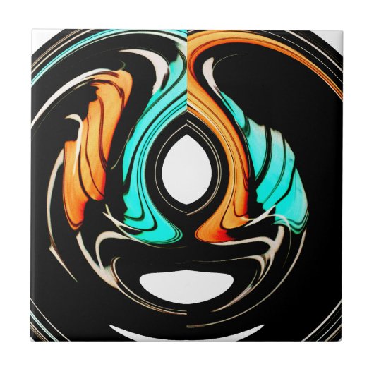 Mooie Abstracte Wervelingen Kunstprint Tegeltje (Voorkant)