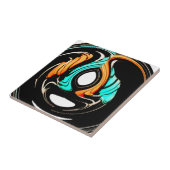 Mooie Abstracte Wervelingen Kunstprint Tegeltje (Zijkant)