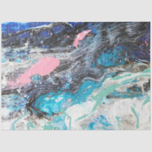 Mooie abstracte zee watersalmonade cadeauomslag tissuepapier (Voorkant)