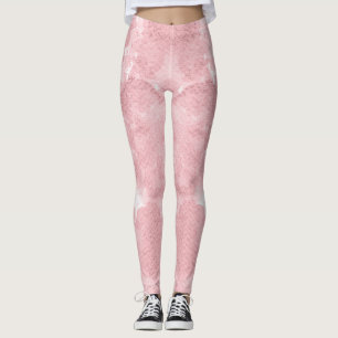 Mooie abstractie roze leggings