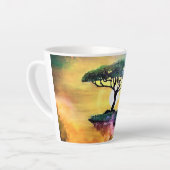 Mooie Acacia-boom in Afrika Latte Mok (Linkerhoek)