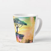 Mooie Acacia-boom in Afrika Latte Mok (Rechterhoek)