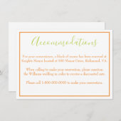 Mooie accommodaties informatiekaartje (Voorkant / Achterkant)