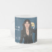 Mooie achtergrond computerscherm voor vrouwen matglas koffiemok (Voorkant links)