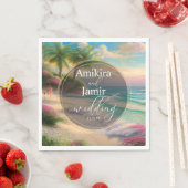 Mooie achtergrond Faux Glitter Wedding Servet (Insitu)