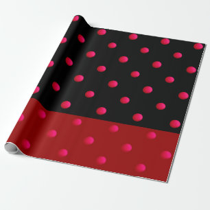 Mooie,  achtergrond, polka stip, rood en rood cadeaupapier