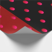 Mooie,  achtergrond, polka stip, rood en rood cadeaupapier (Hoek)