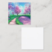 Mooie achtergrondafbeelding: Romantische landschap Vierkante Visitekaartje (Voorkant / Achterkant)