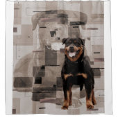 Mooie achtergrondrottweiler - Metzgerhund Douchegordijn (Voorkant)