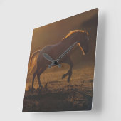 Mooie achterste Appaloosa Horse Clock Vierkante Klok (Hoek)