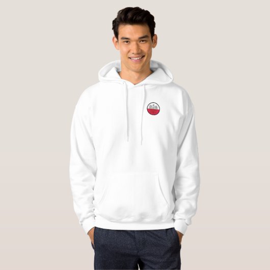 Mooie adelaar polen hoodie (Voorkant volledig)