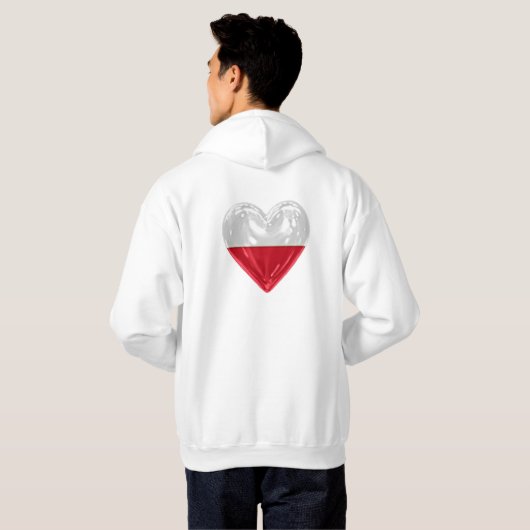 Mooie adelaar polen hoodie (Achterkant volledig)