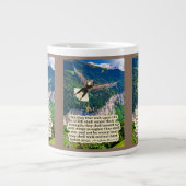 Mooie adelaar Schrift Jesaja 40:31 Grote Koffiekop (Voorkant)