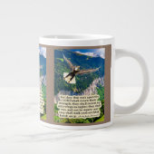 Mooie adelaar Schrift Jesaja 40:31 Grote Koffiekop (Rechts)