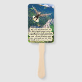 Mooie adelaar Schrift Jesaja 40:31 Handwaaier (Voorkant)