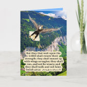 Mooie adelaar Schrift Jesaja 40:31 Kaart (Voorkant)
