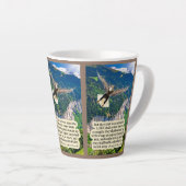 Mooie adelaar Schrift Jesaja 40:31 Latte Mok (Rechterhoek)