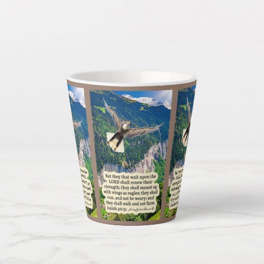 Mooie adelaar Schrift Jesaja 40:31 Latte Mok (Voorkant)