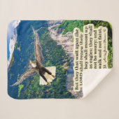 Mooie adelaar Schrift Jesaja 40:31 Sherpa Deken (Voorkant (horizontaal))