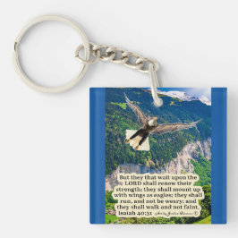 Mooie adelaar Schrift Jesaja 40:31 Sleutelhanger