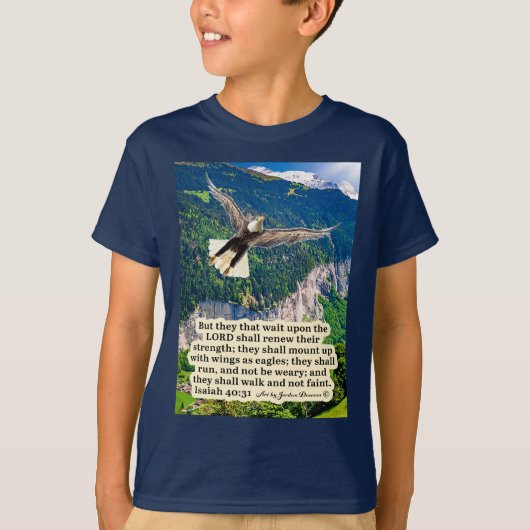 Mooie adelaar Schrift Jesaja 40:31 T-shirt (Voorkant)